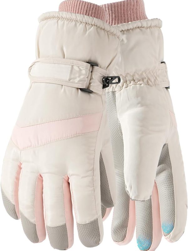 Windproof Waterproof Ski Gloves with Anti Skid Palm