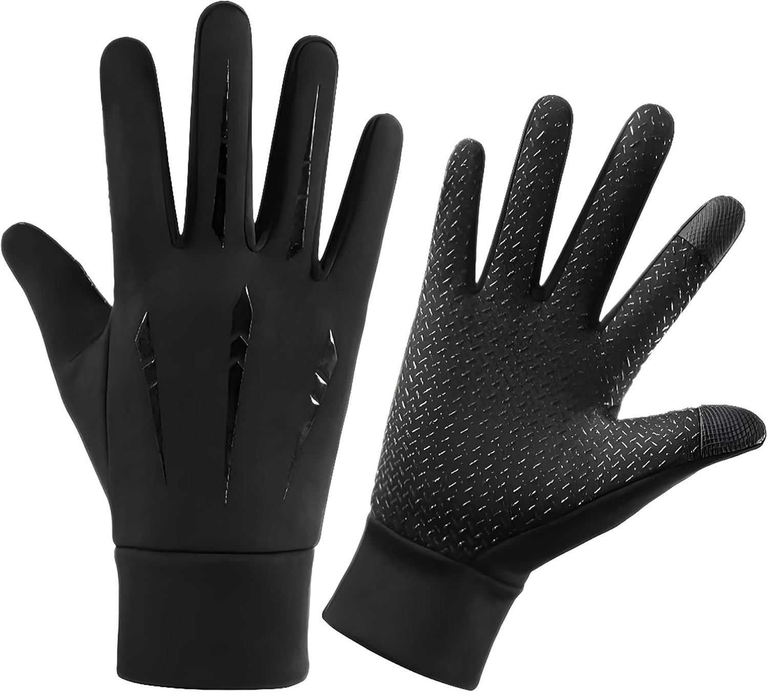 Windproof Lightweight Thermal Touchscreen Gloves with Silicone Grip