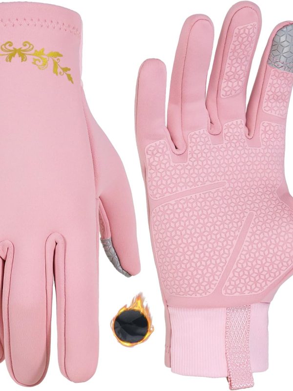 Windproof Women's Insulated Touchscreen Gloves with Silicone Grip