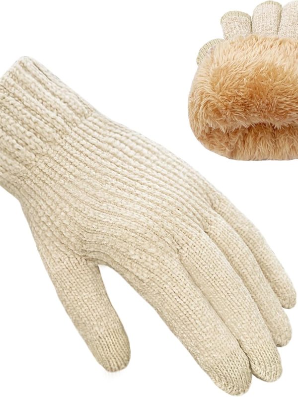 Chenille Touchscreen Gloves with Conductive Thread