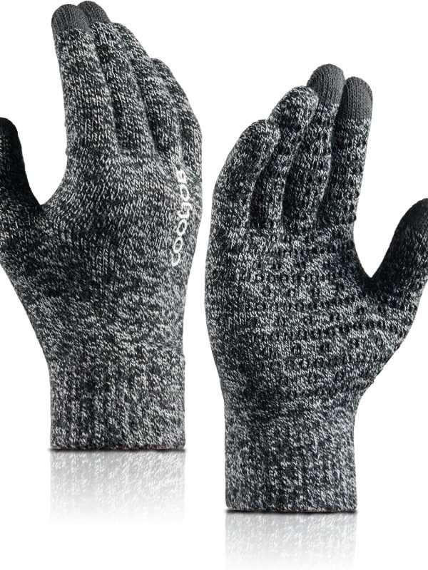 Plush Elastic Touchscreen Gloves with Silicone Grip