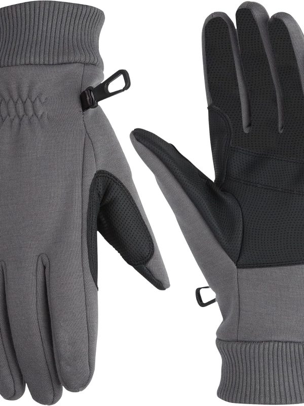 Wind Resistant Fleece Gloves with Touch Screen and Windproof Design