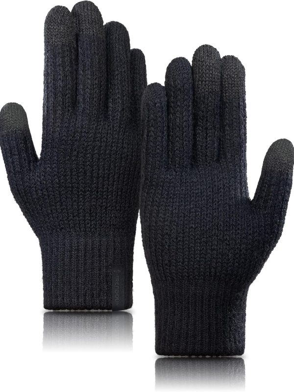 Merino Wool Thermal Gloves with Touchscreen