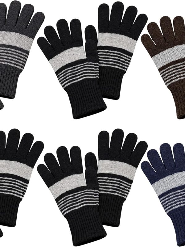 Plush Acrylic Thermal Gloves